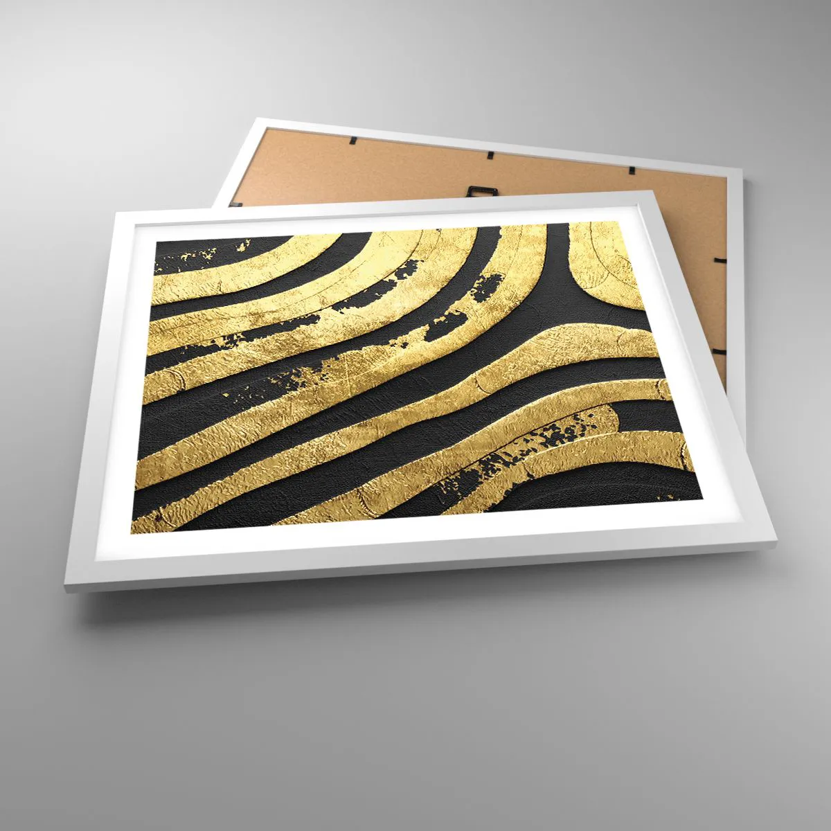 Plakát v bílém rámu - Vše plyne - 50x40 cm