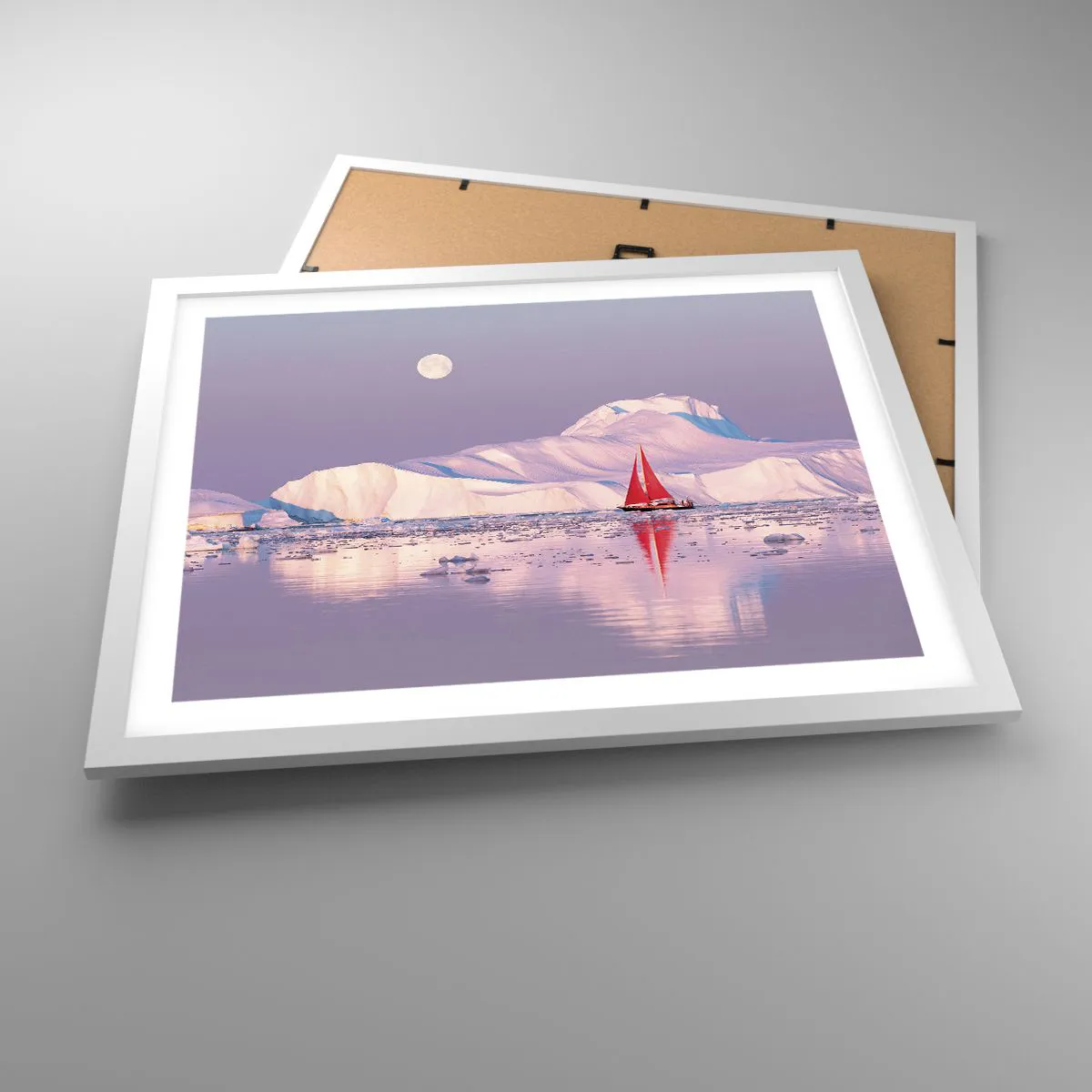Poster in white frmae - Heat of the Sail, Cold of the Ice - 50x40 cm