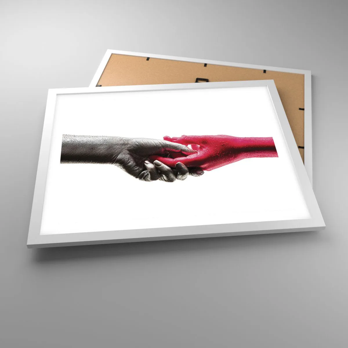 Poster in einem weißen Rahmen - Gemeinsam, obwohl anders - 50x40 cm