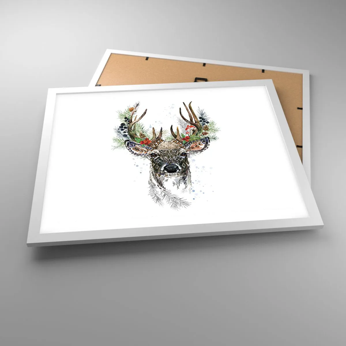 Pôster em moldura branca - Num manto festivo - 50x40 cm