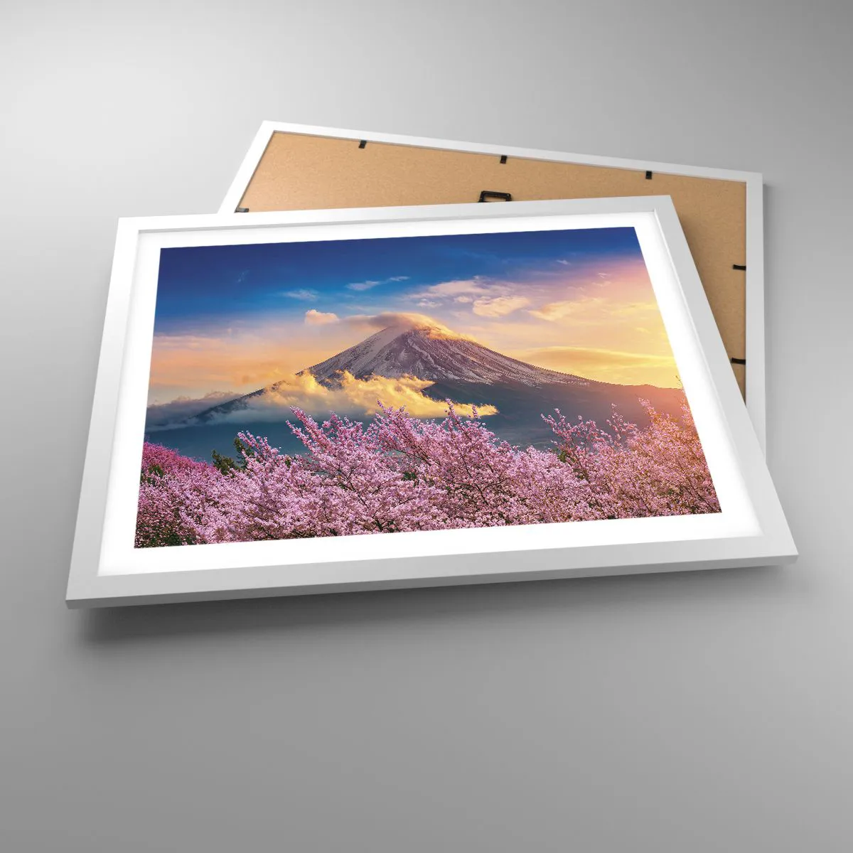 Affisch i vit ram - Japansk helgedom - 50x40 cm