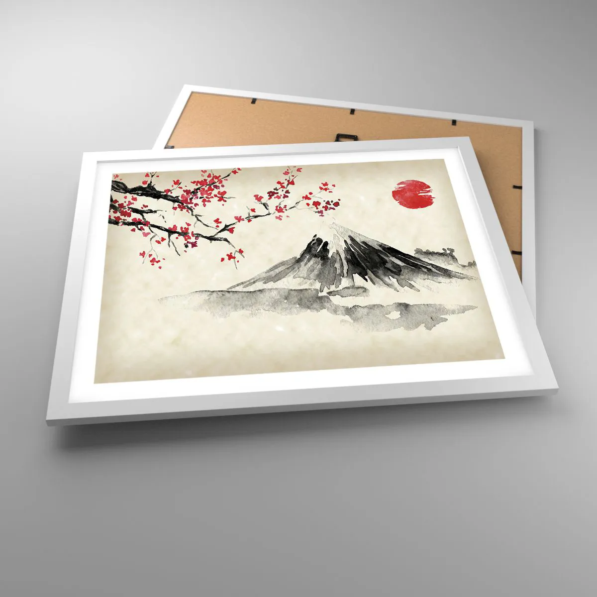 Plakat w białej ramie - Pokochaj Japonię - 50x40 cm