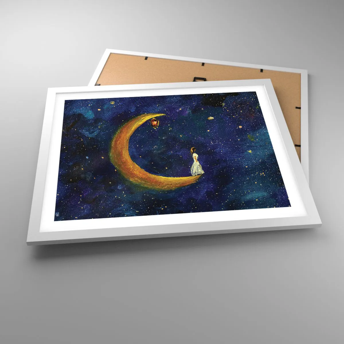 Poster in white frmae - Calling of the World - 50x40 cm