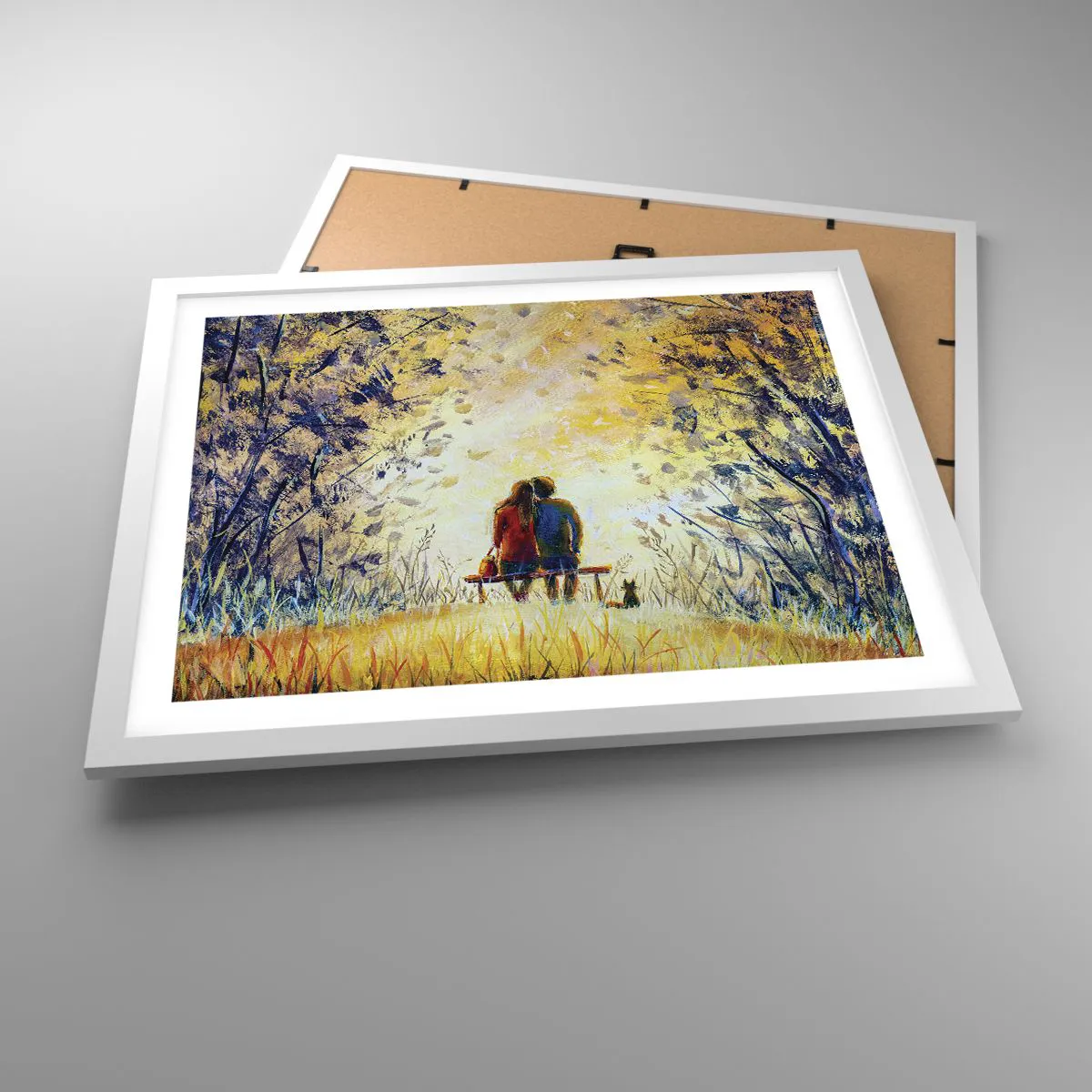 Poster in einem weißen Rahmen - Magischer Augenblick - 50x40 cm