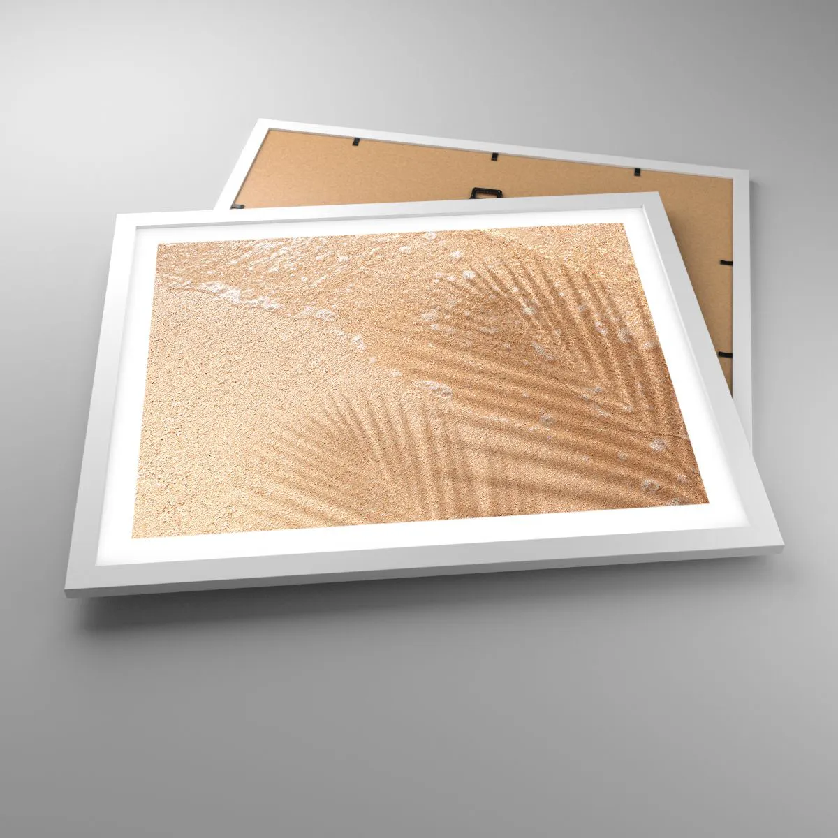 Affiche dans un cadre blanc - Poster - Ombre d'un été chaud - 50x40 cm