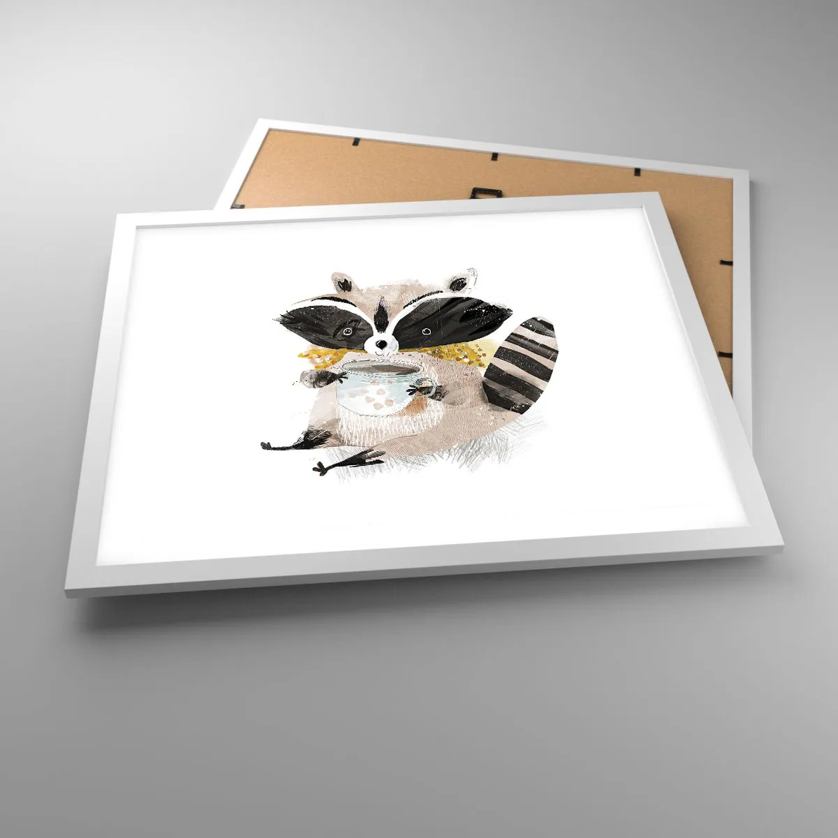 Plagát v bielom ráme - Môj priateľ mýval - 50x40 cm