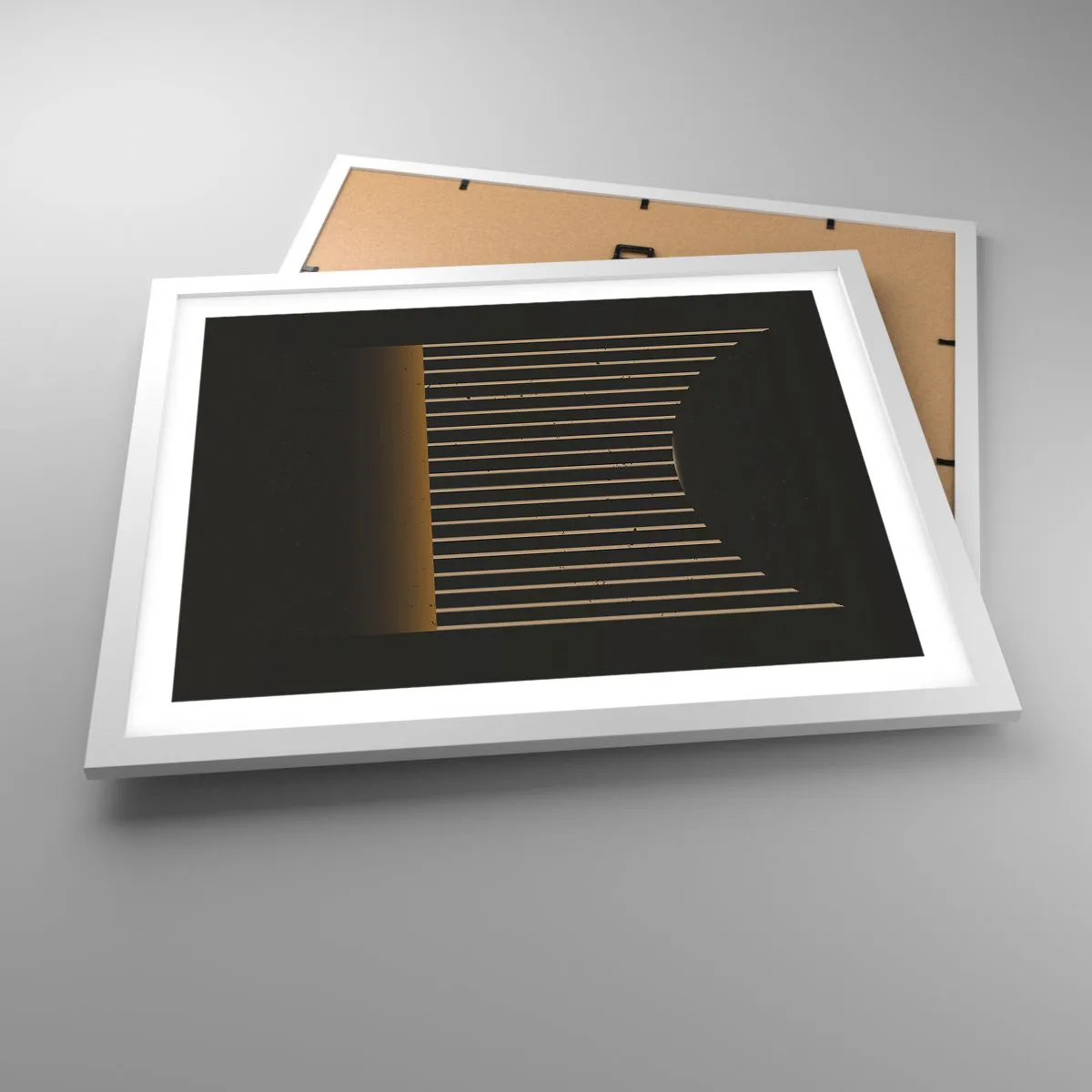 Poster în ramă albă - Explorați întunericul - 50x40 cm