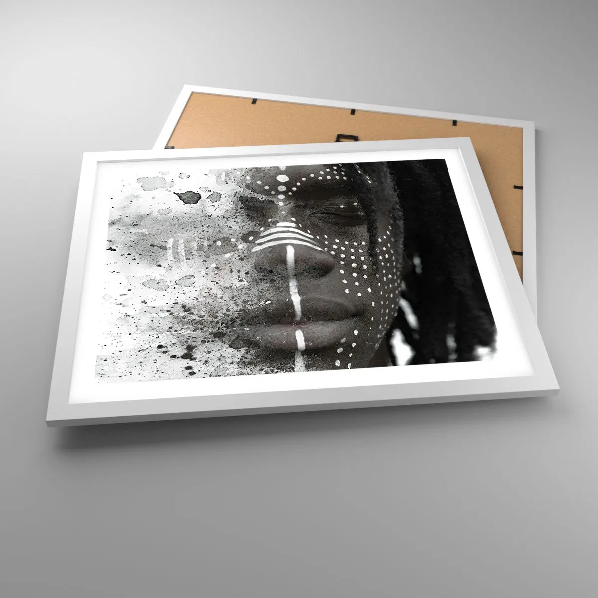 Poster in einem weißen Rahmen - Entdecke den Urgeist - 50x40 cm