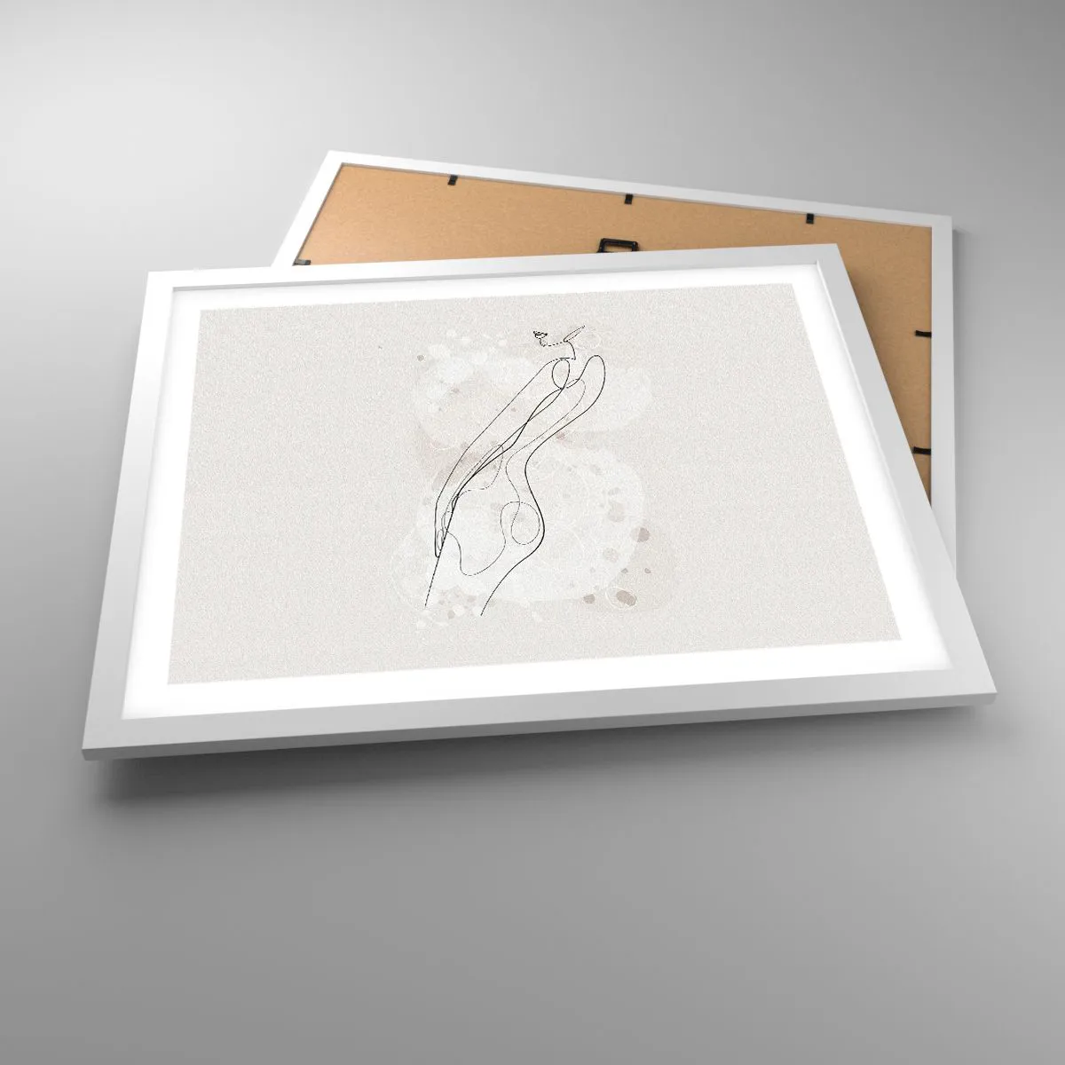 Poster in einem weißen Rahmen - Der Blick schweift - 50x40 cm