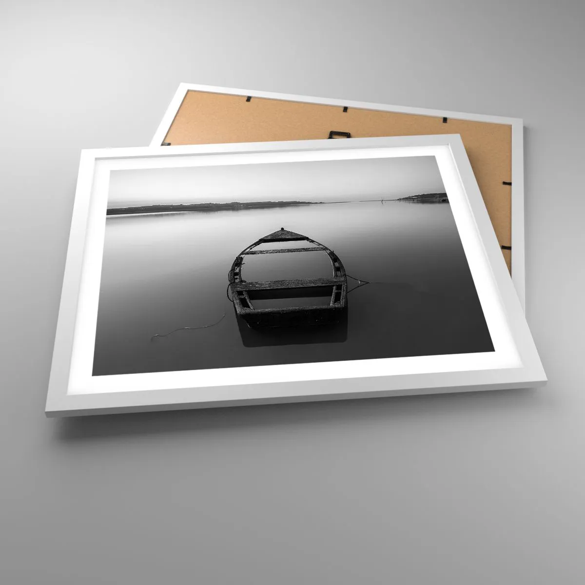 Pôster em moldura branca - Saudade e melancolia - 50x40 cm