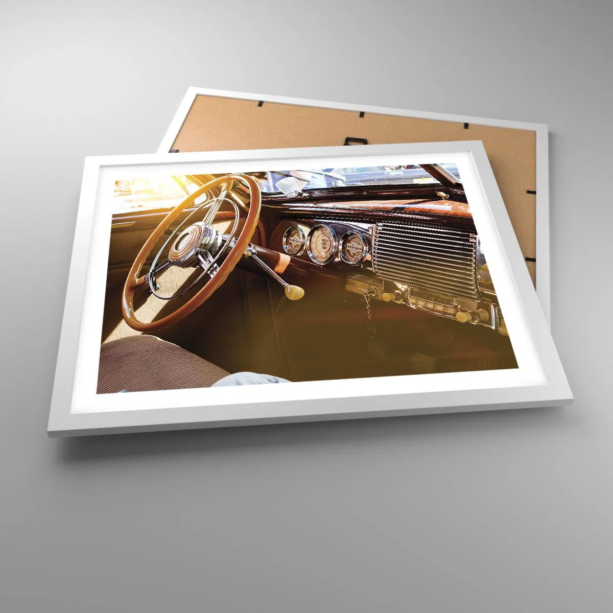 Affisch i vit ram - Smak av lyx från det förflutna - 50x40 cm