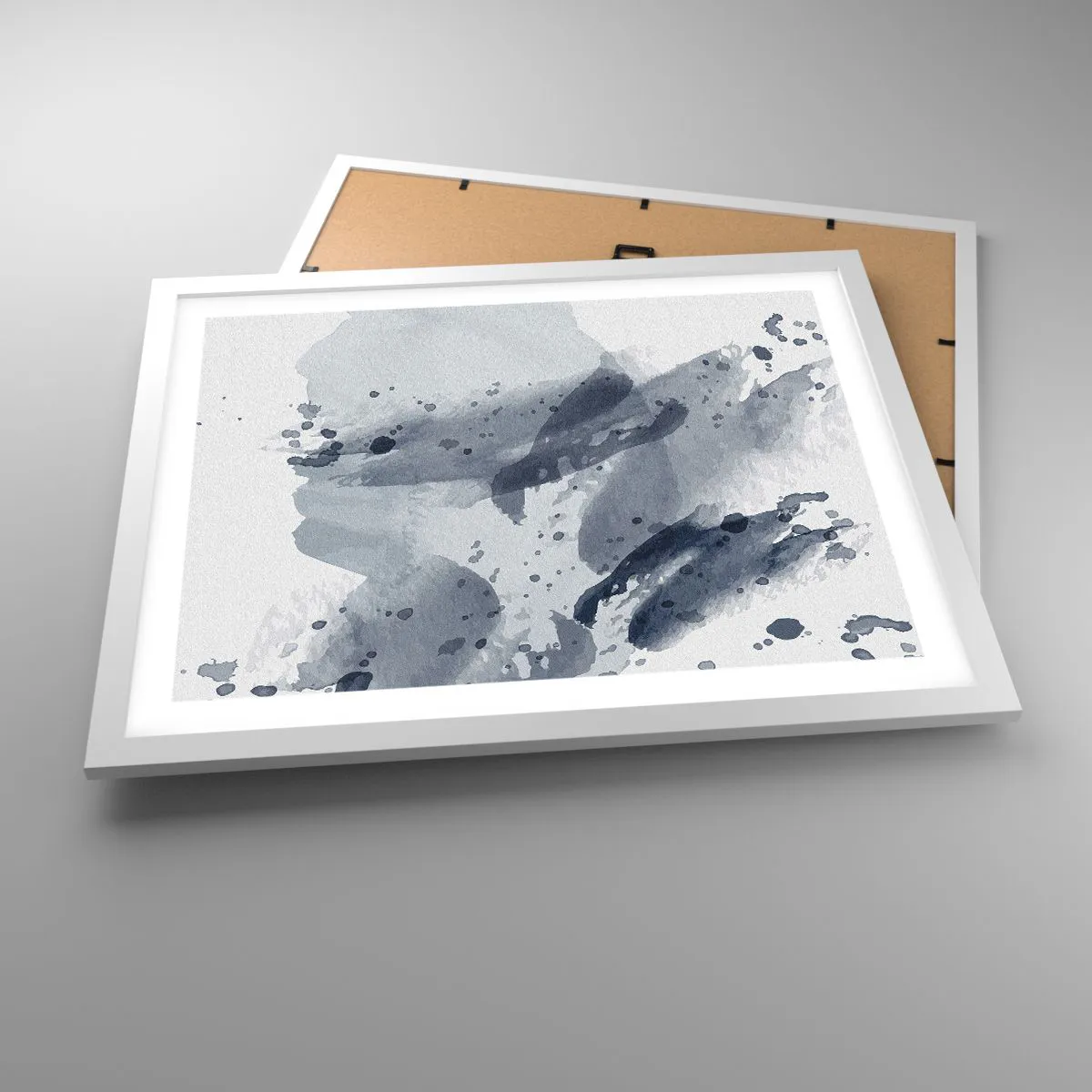 Affiche dans un cadre blanc - Poster - Étude de la nature de l'eau - 50x40 cm