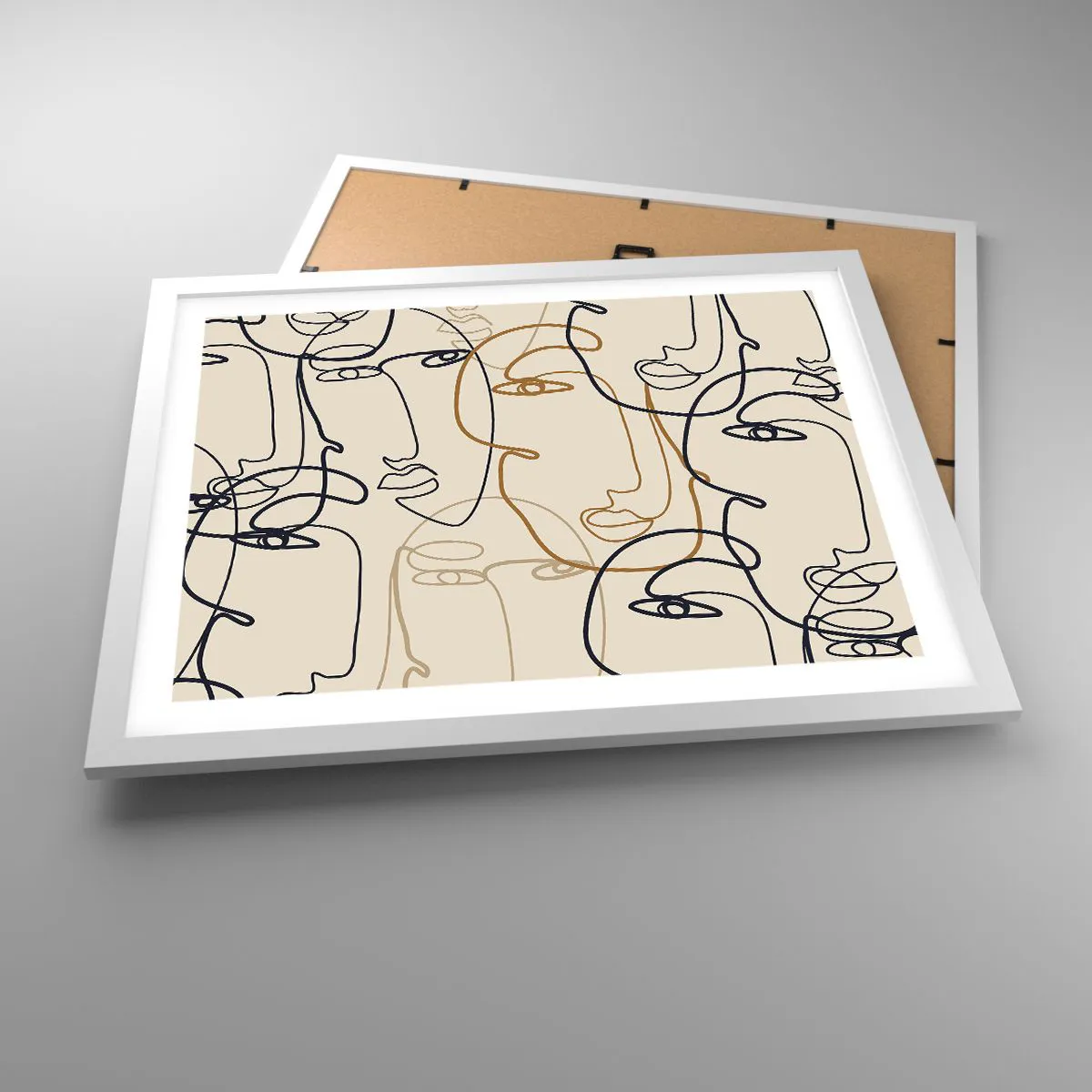 Poster in einem weißen Rahmen - Das Porträt wird multipliziert - 50x40 cm