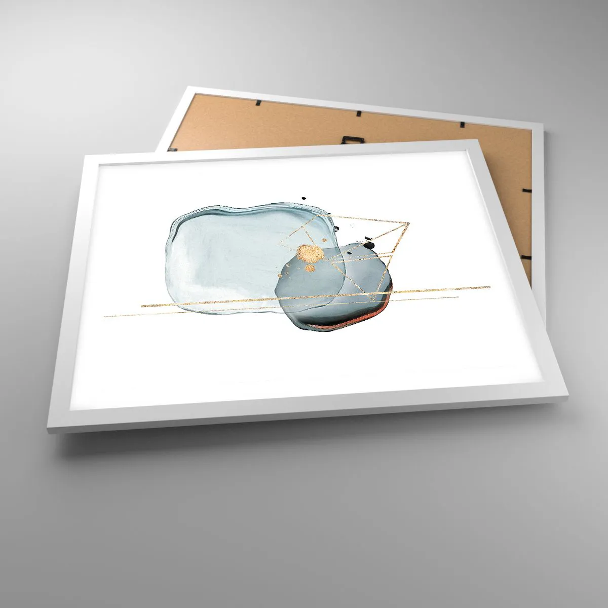 Poster in white frmae - Study of a Raindrop - 50x40 cm
