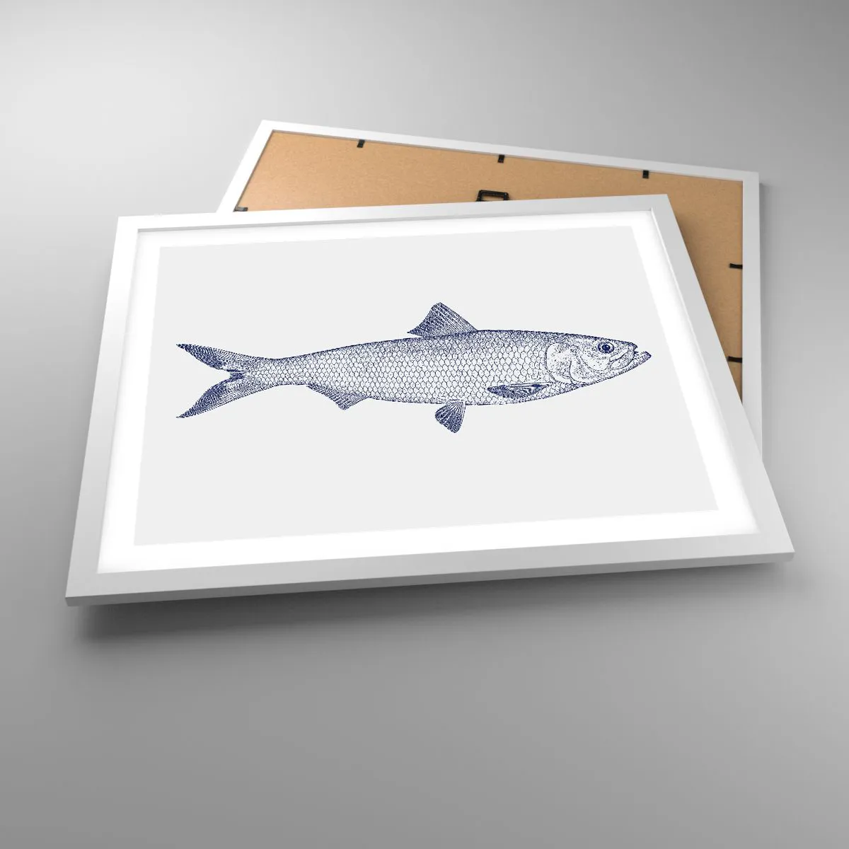 Poszter fekete keretben - Üdvözlet az északi tengerektől - 50x40 cm