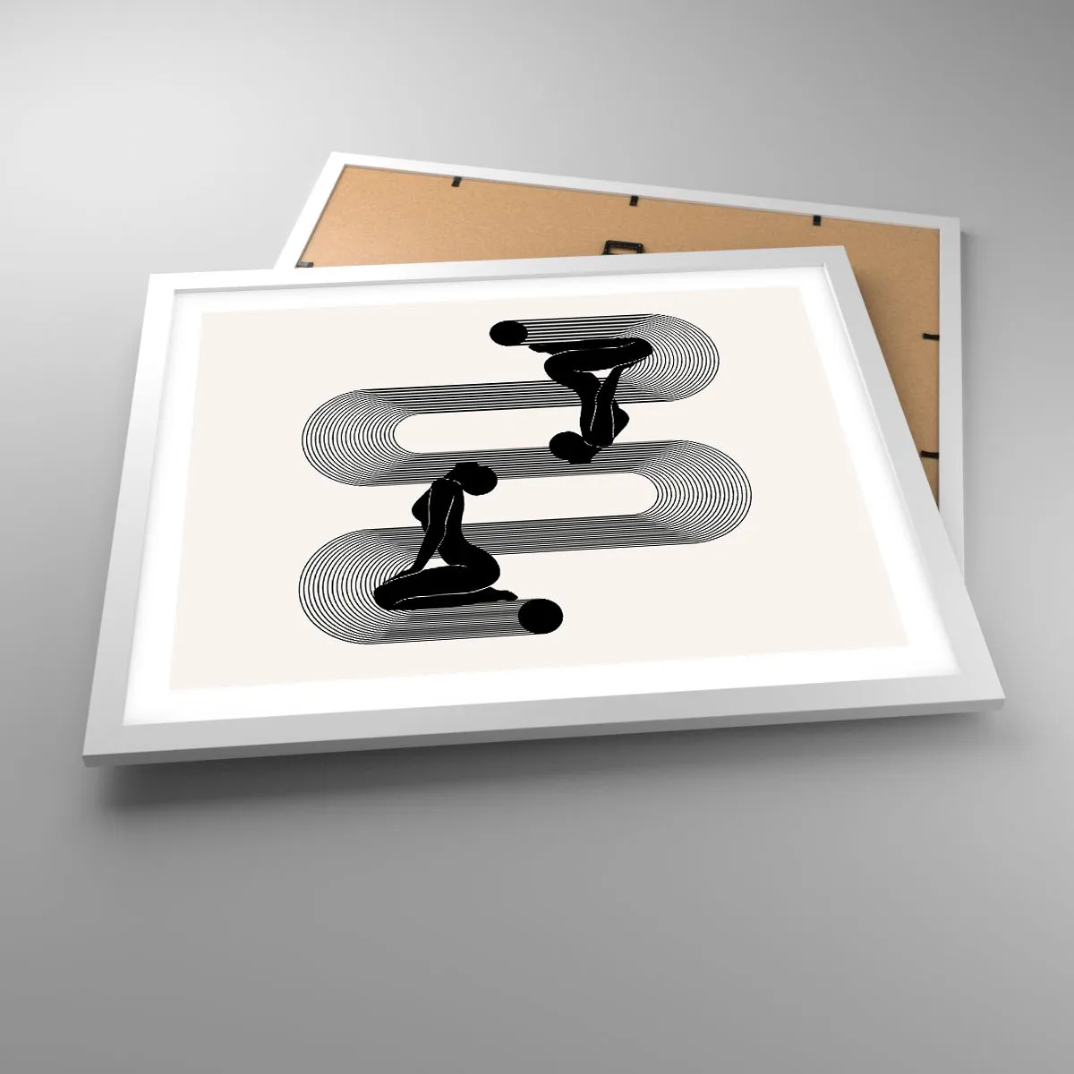 Affiche dans un cadre blanc - Poster - Symétrie sensuelle - 50x40 cm