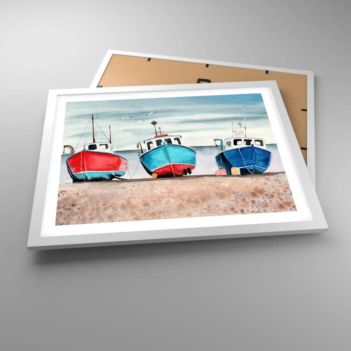 Plakát v bílém rámu - Připravené na úlovek - 50x40 cm