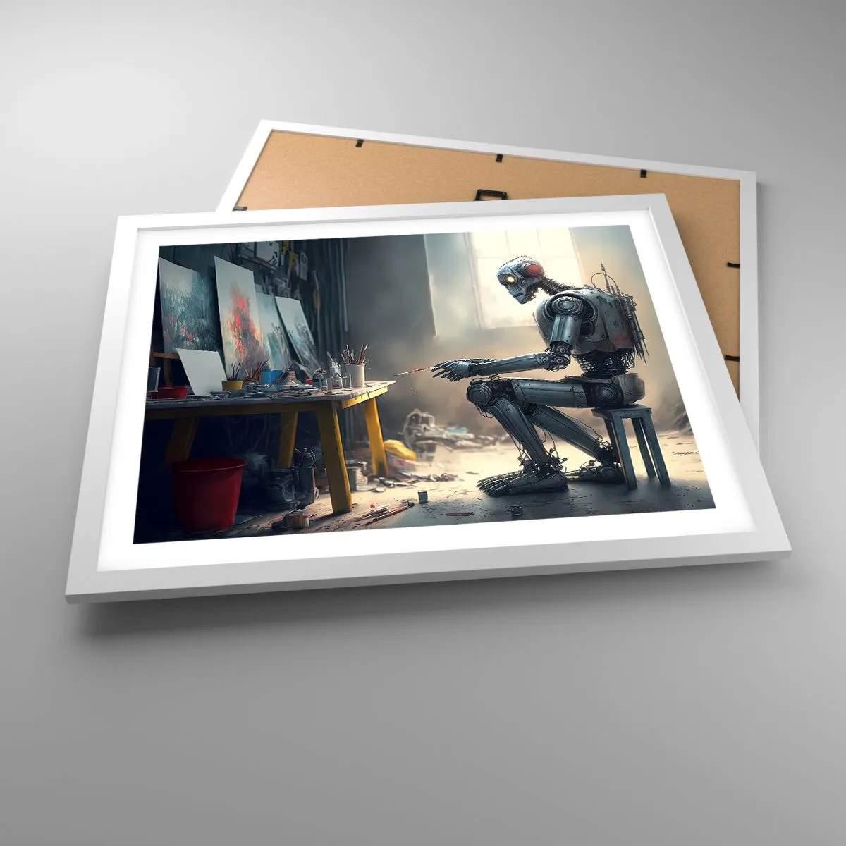 Poszter fekete keretben - Az alkotás aktusa - 50x40 cm