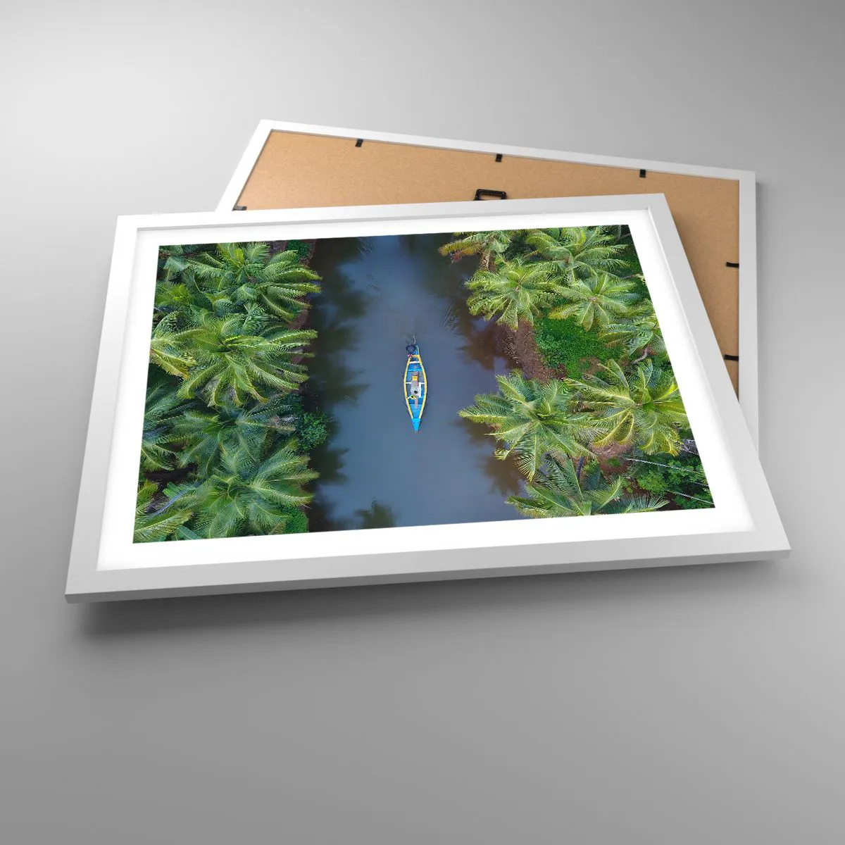 Plakat w białej ramie - Na tropikalnym szlaku - 50x40 cm