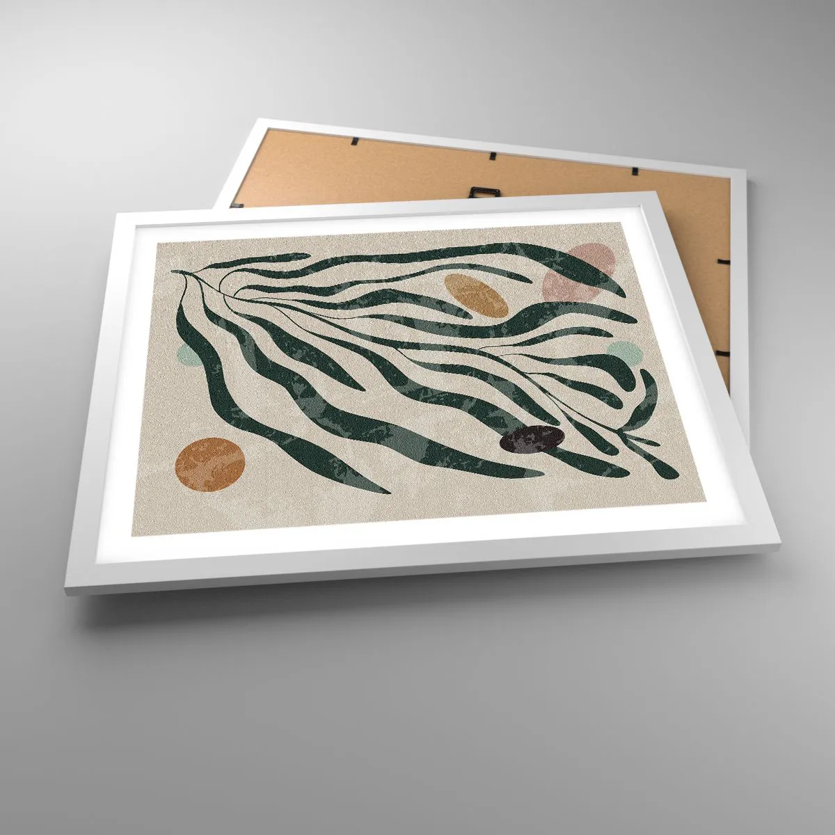 Plakát v bílém rámu - Uprostřed zeleně - 50x40 cm