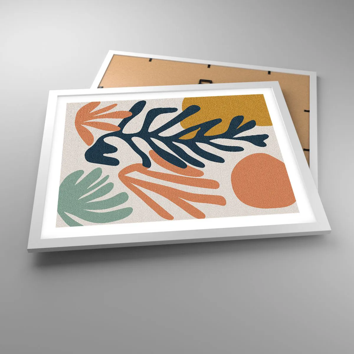 Plakat w białej ramie - Koralowe morza - 50x40 cm