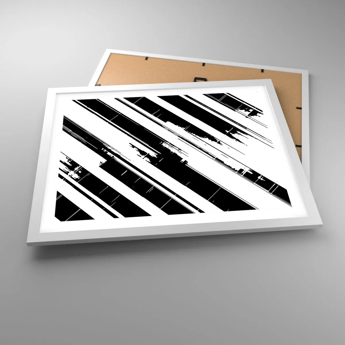Poster in een witte lijst - Een intense en dynamische compositie - 50x40 cm