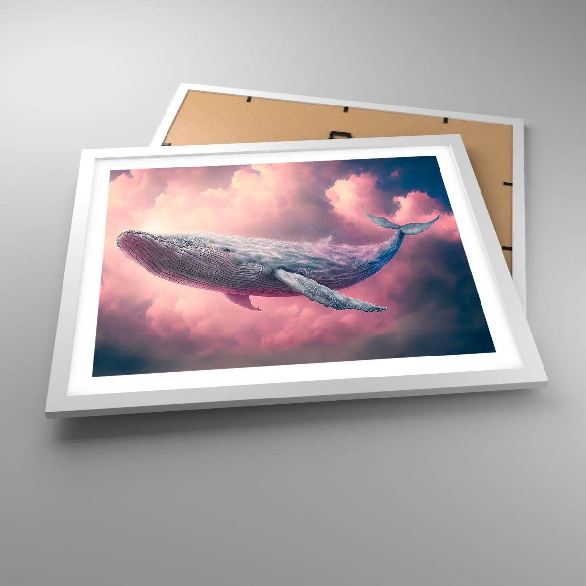 Póster en marco blanco - La reina de los mares asciende - 50x40 cm