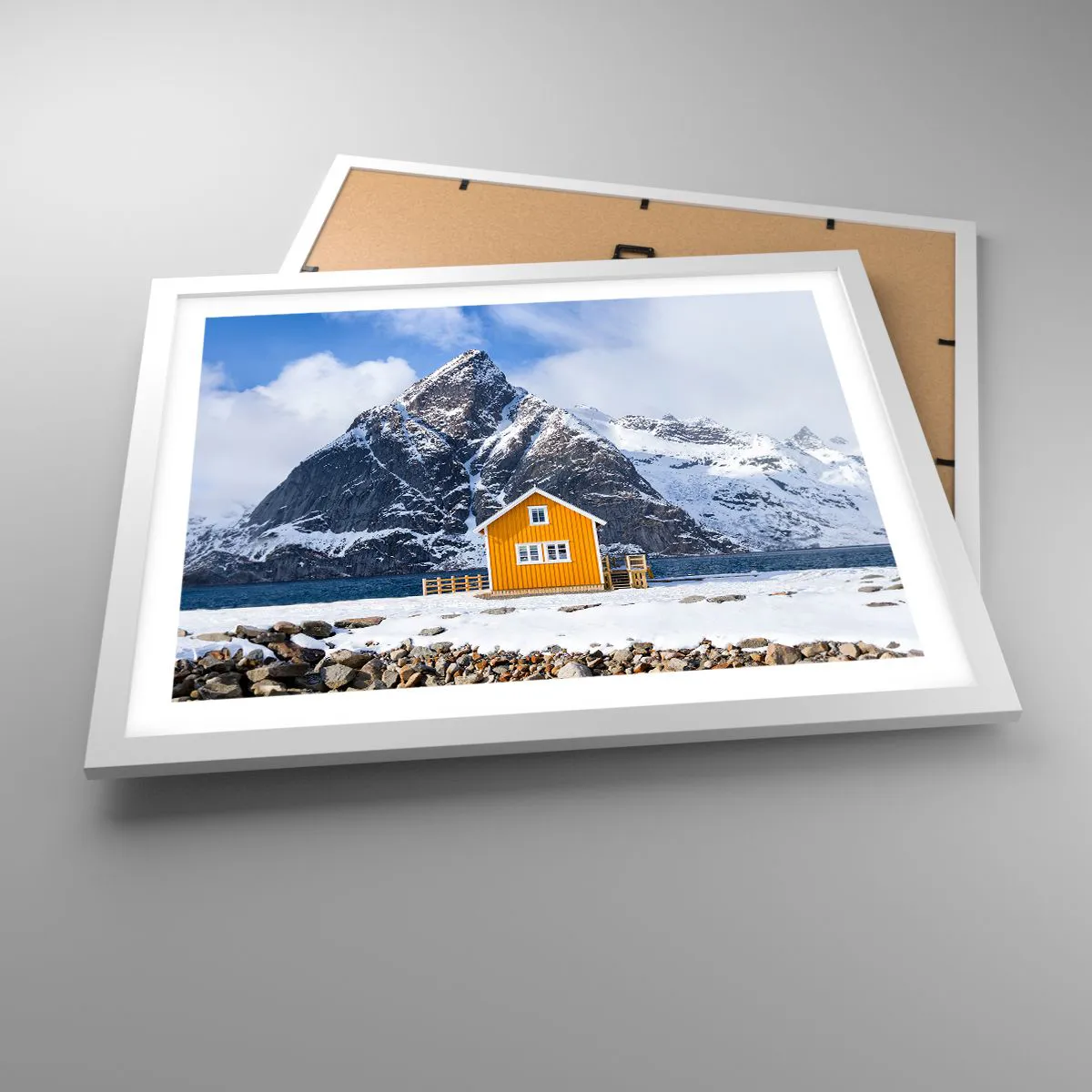 Poszter fekete keretben - Skandináv nyaralás - 50x40 cm