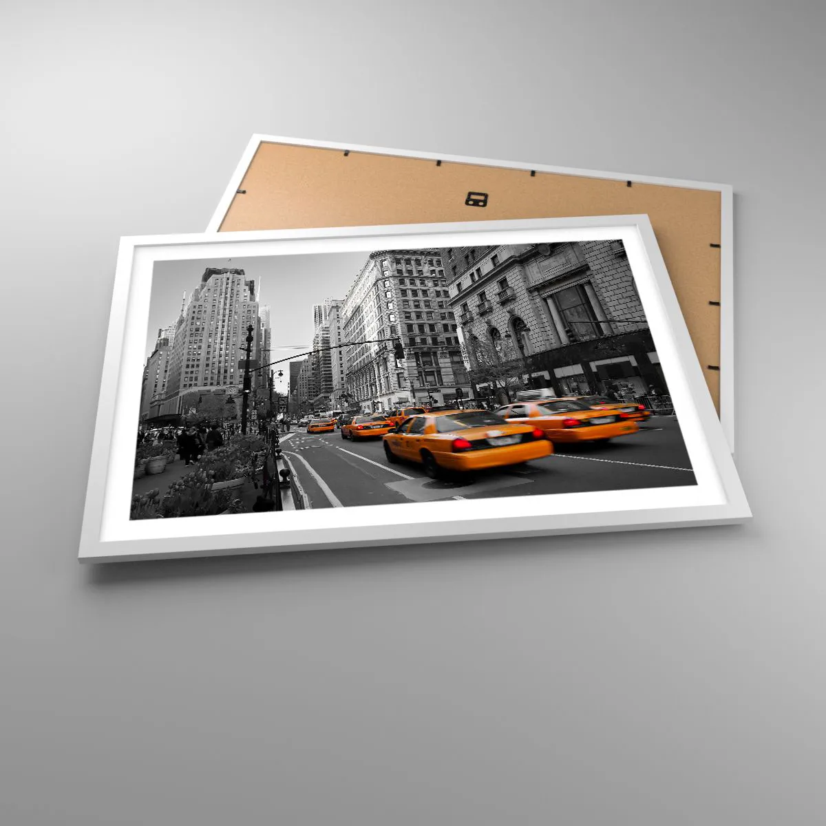 Affisch i vit ram - Storstadens solar - 70x50 cm