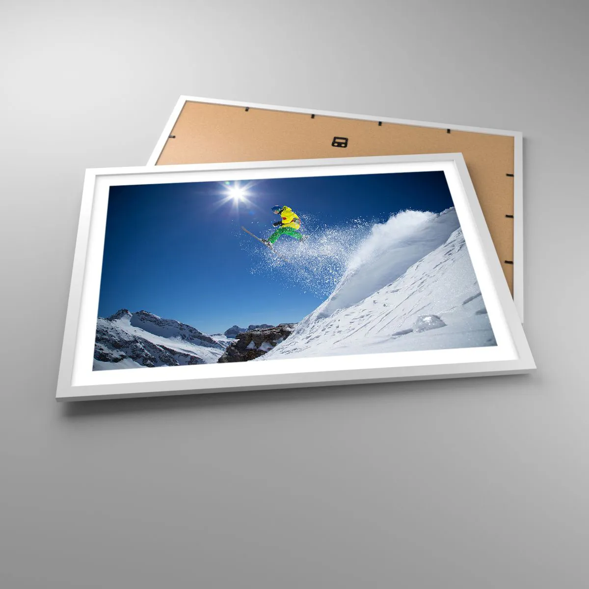 Pôster em moldura branca - Dançando com as montanhas - 70x50 cm