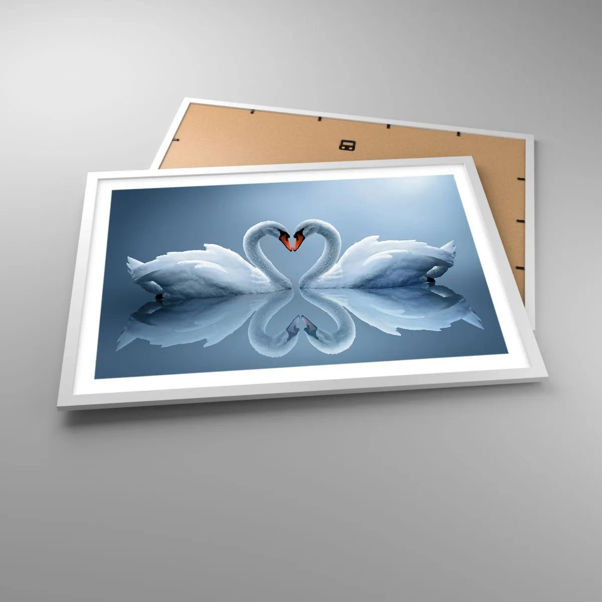 Pôster em moldura branca - Hora do amor - 70x50 cm