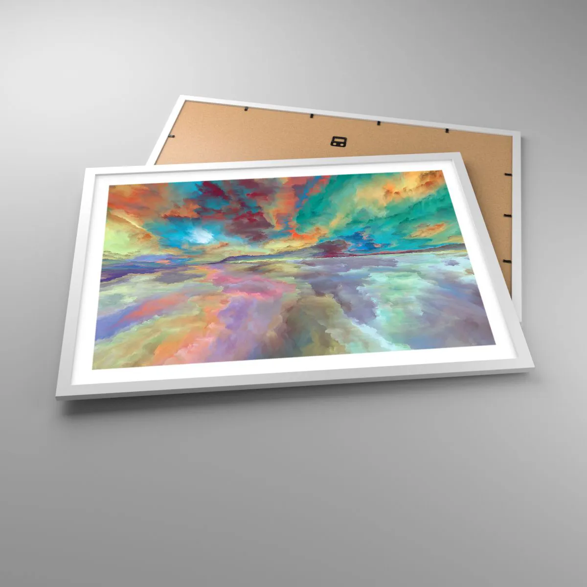 Affiche dans un cadre blanc - Poster - Deux paradis - 70x50 cm