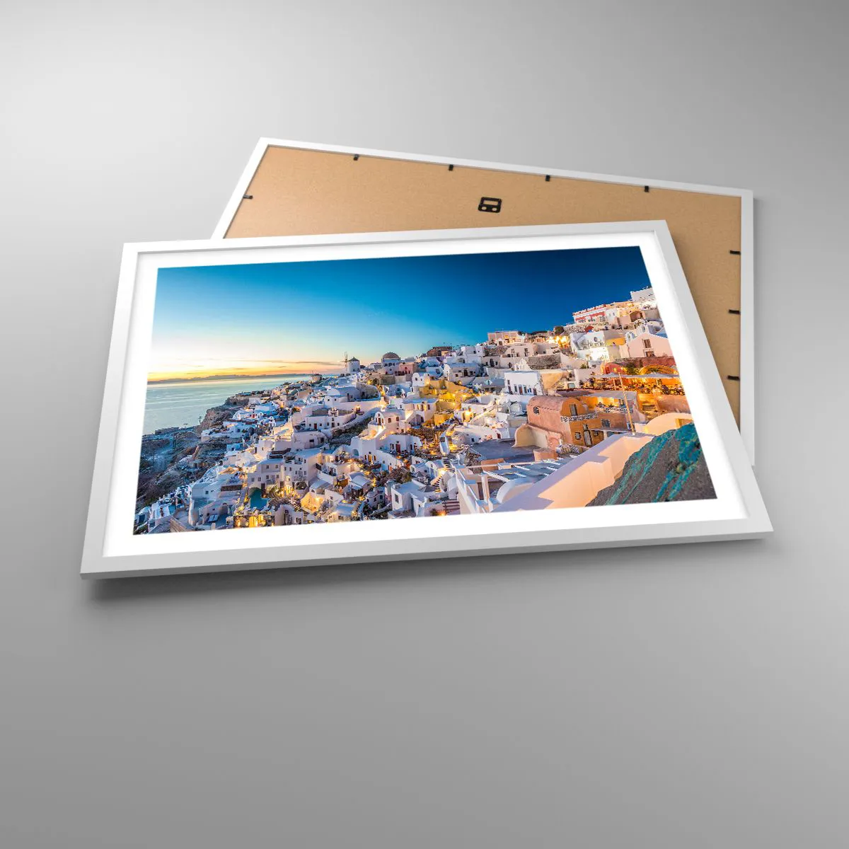 Póster en marco blanco - La esencia de lo griego - 70x50 cm