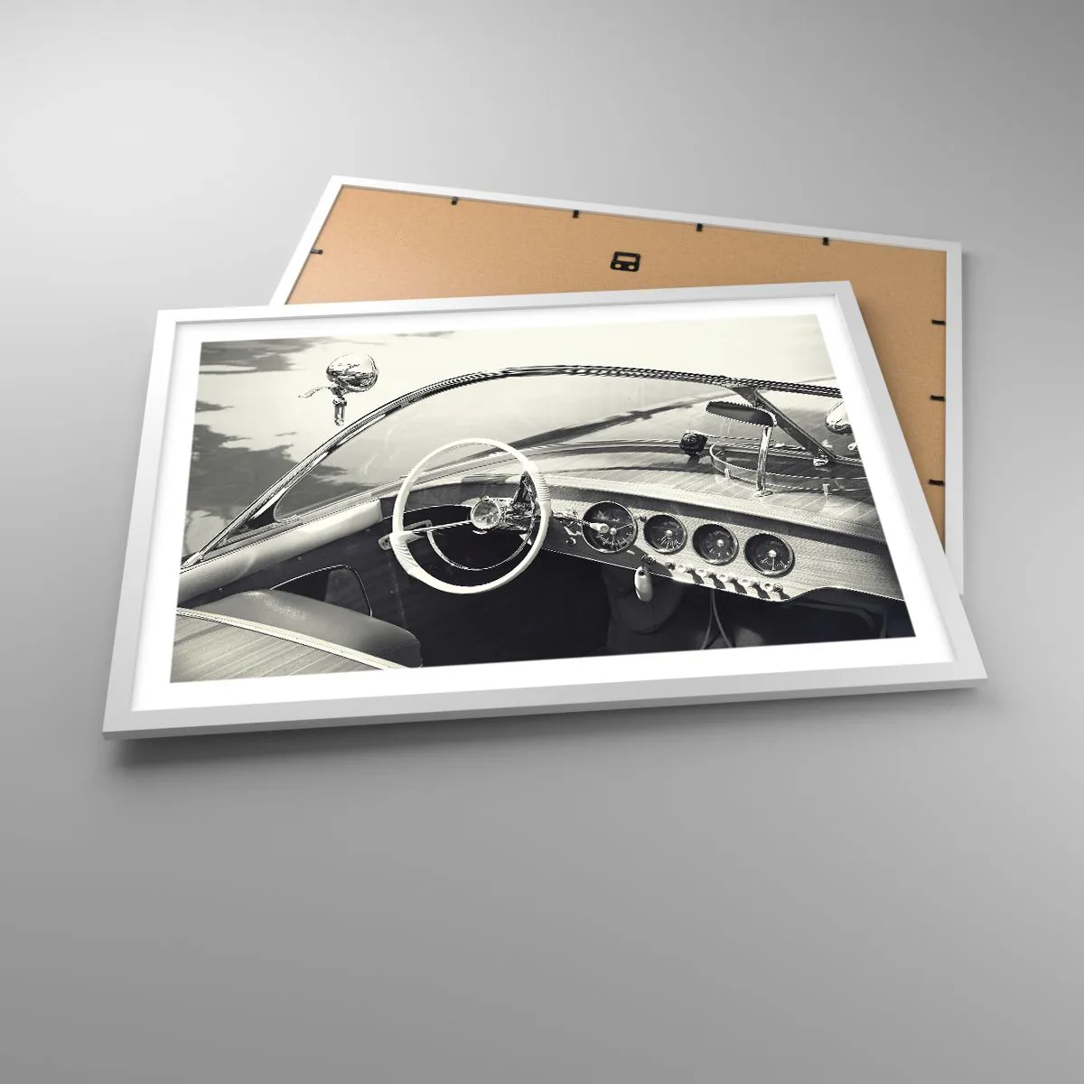 Affiche dans un cadre blanc - Poster - Temps pour riche - 70x50 cm