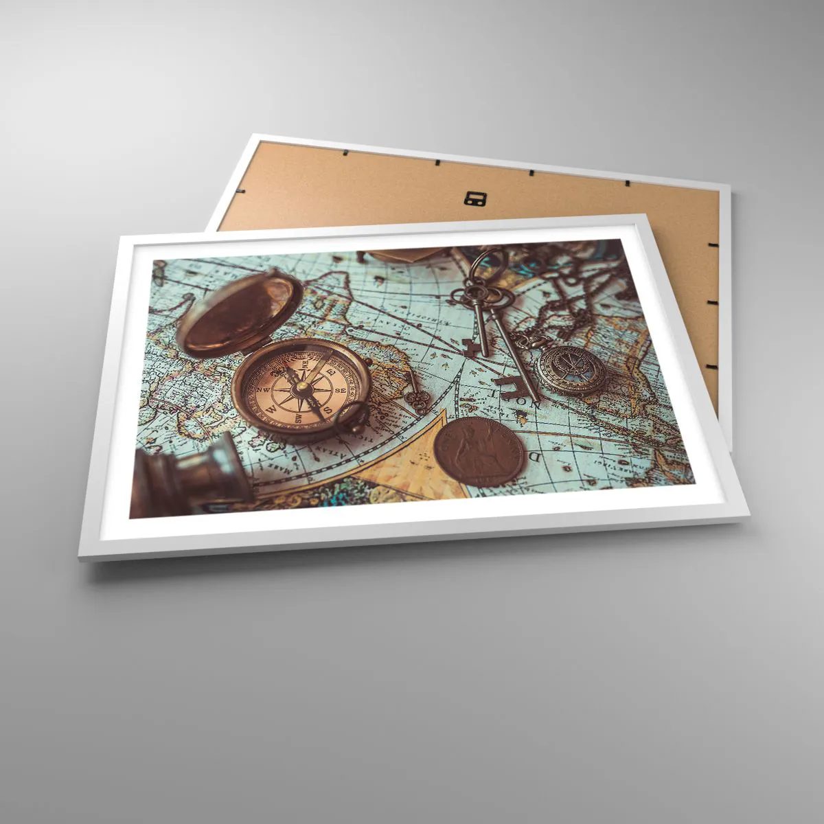Affisch i vit ram - För äventyrare - 70x50 cm