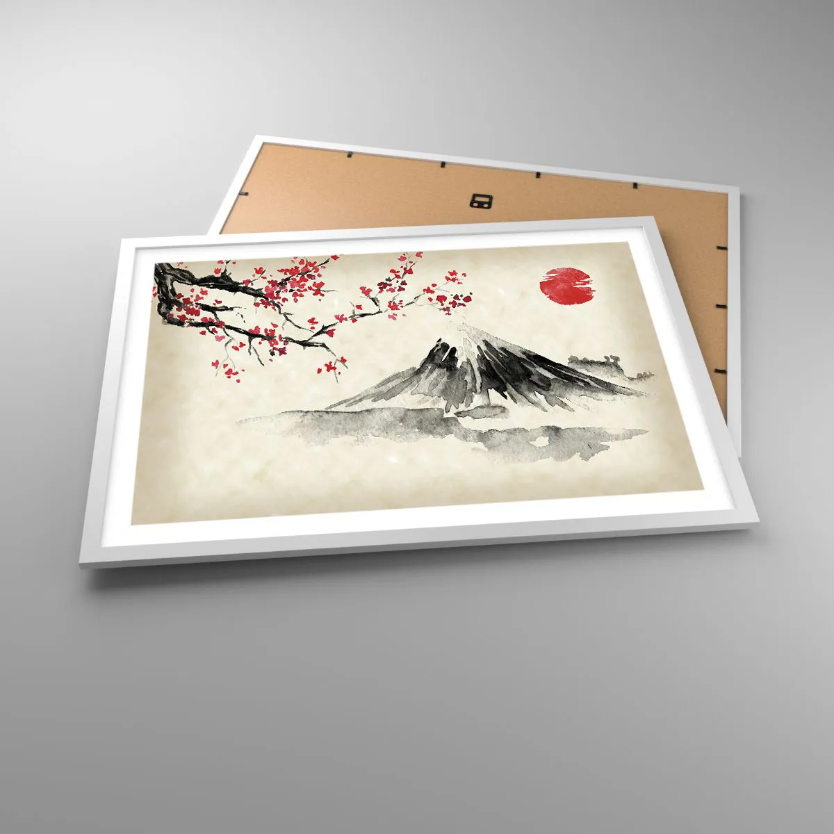 Plakat w białej ramie - Pokochaj Japonię - 70x50 cm