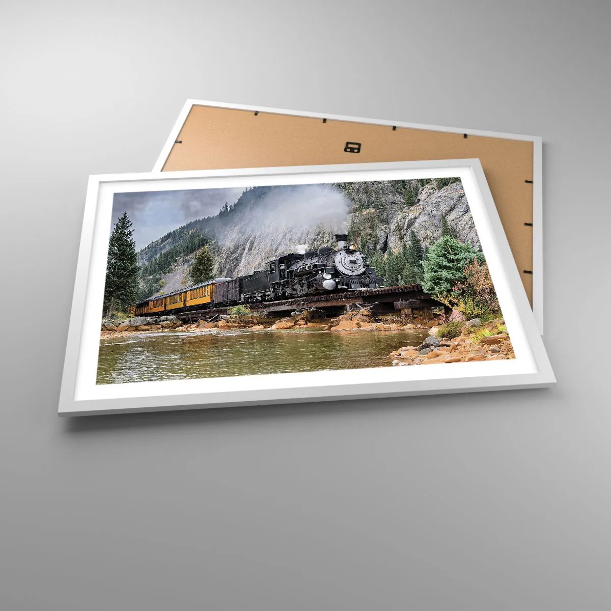 Plakat w białej ramie - A dokąd to? Dokąd? - 70x50 cm