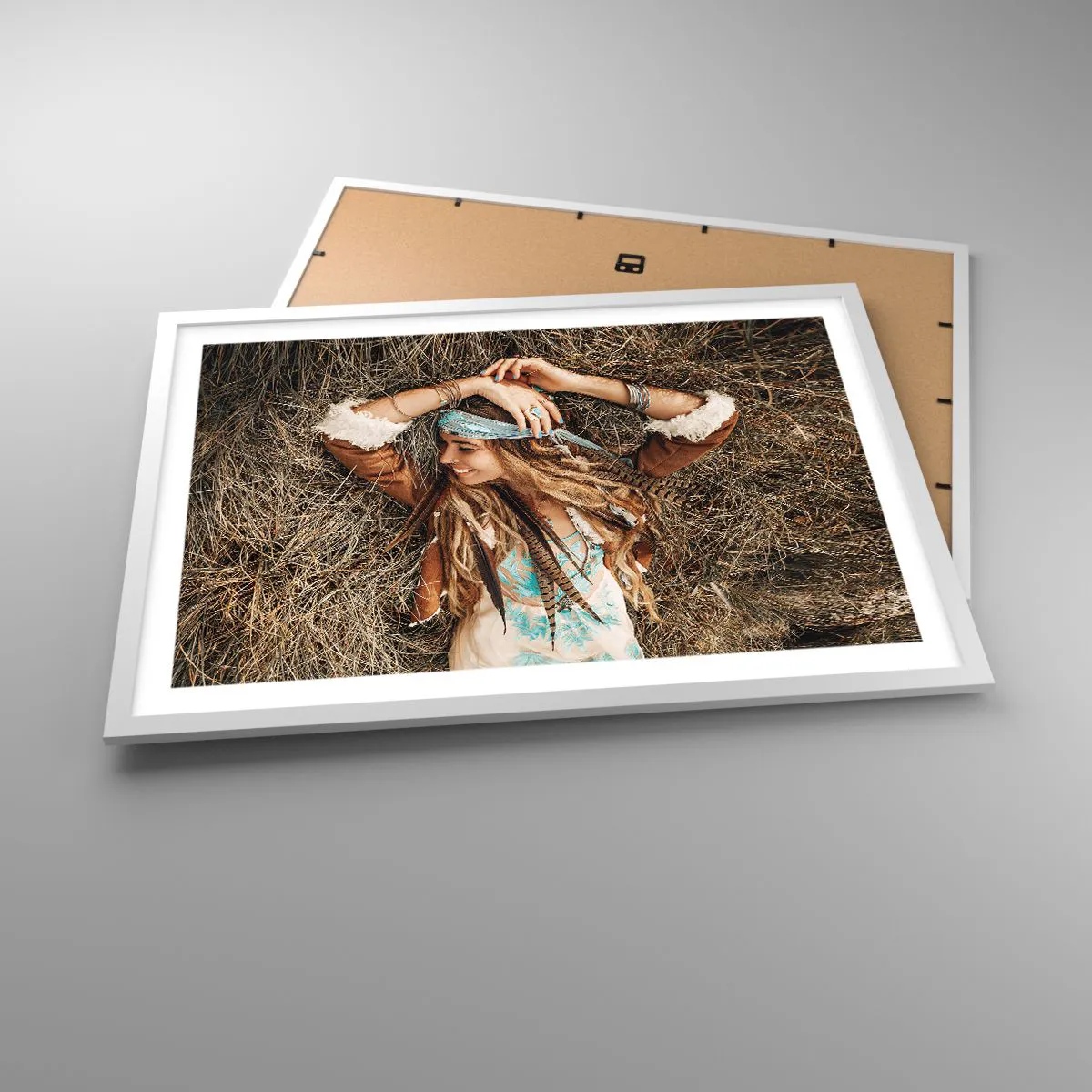 Poster în ramă albă - În drum spre vara iubirii - 70x50 cm