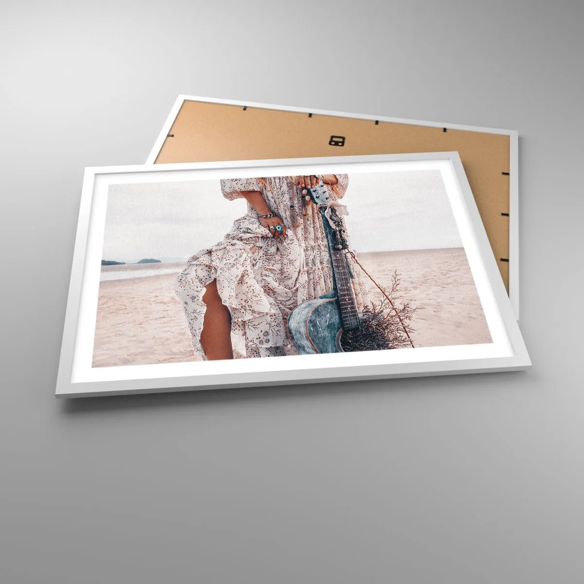 Poster in white frmae - Flower Chidlren on their Way - 70x50 cm