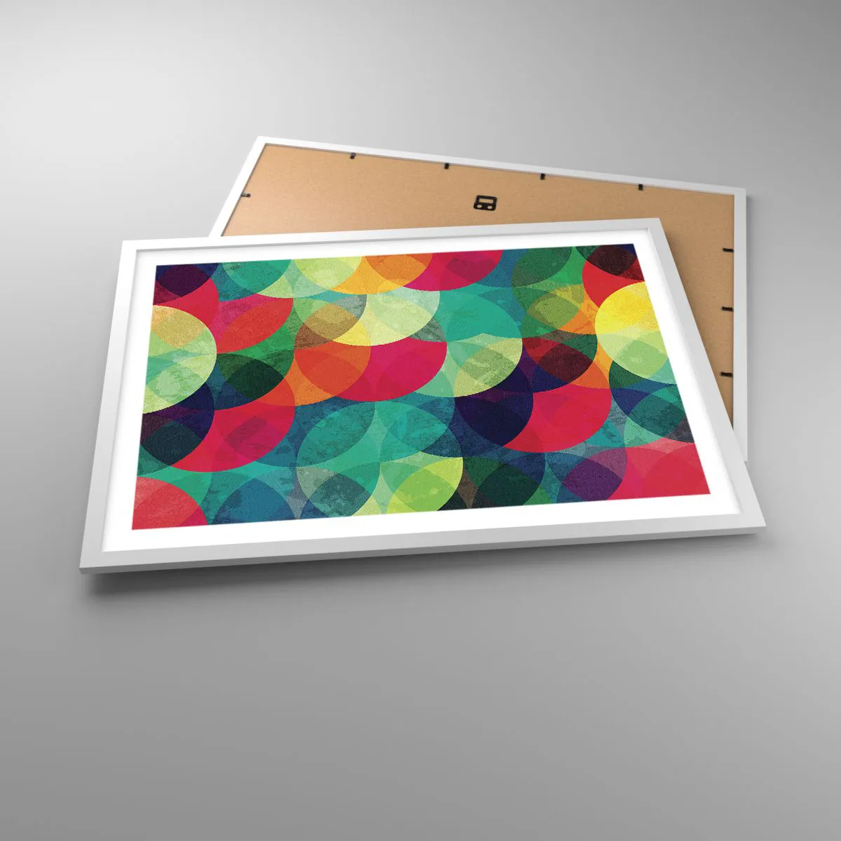 Póster en marco blanco - Ascensión circular - 70x50 cm