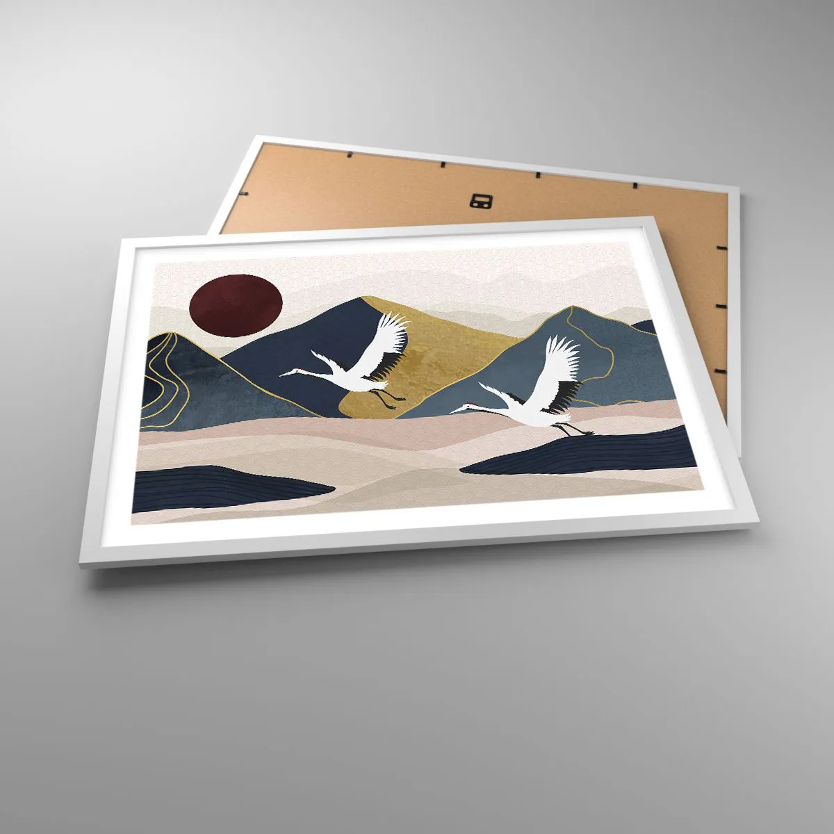 Poster in einem weißen Rahmen - Es ist wieder ein Tag VERFLOGEN - 70x50 cm