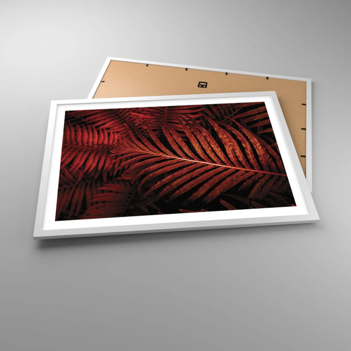 Affiche dans un cadre blanc - Poster - Chaleur de la vie - 70x50 cm