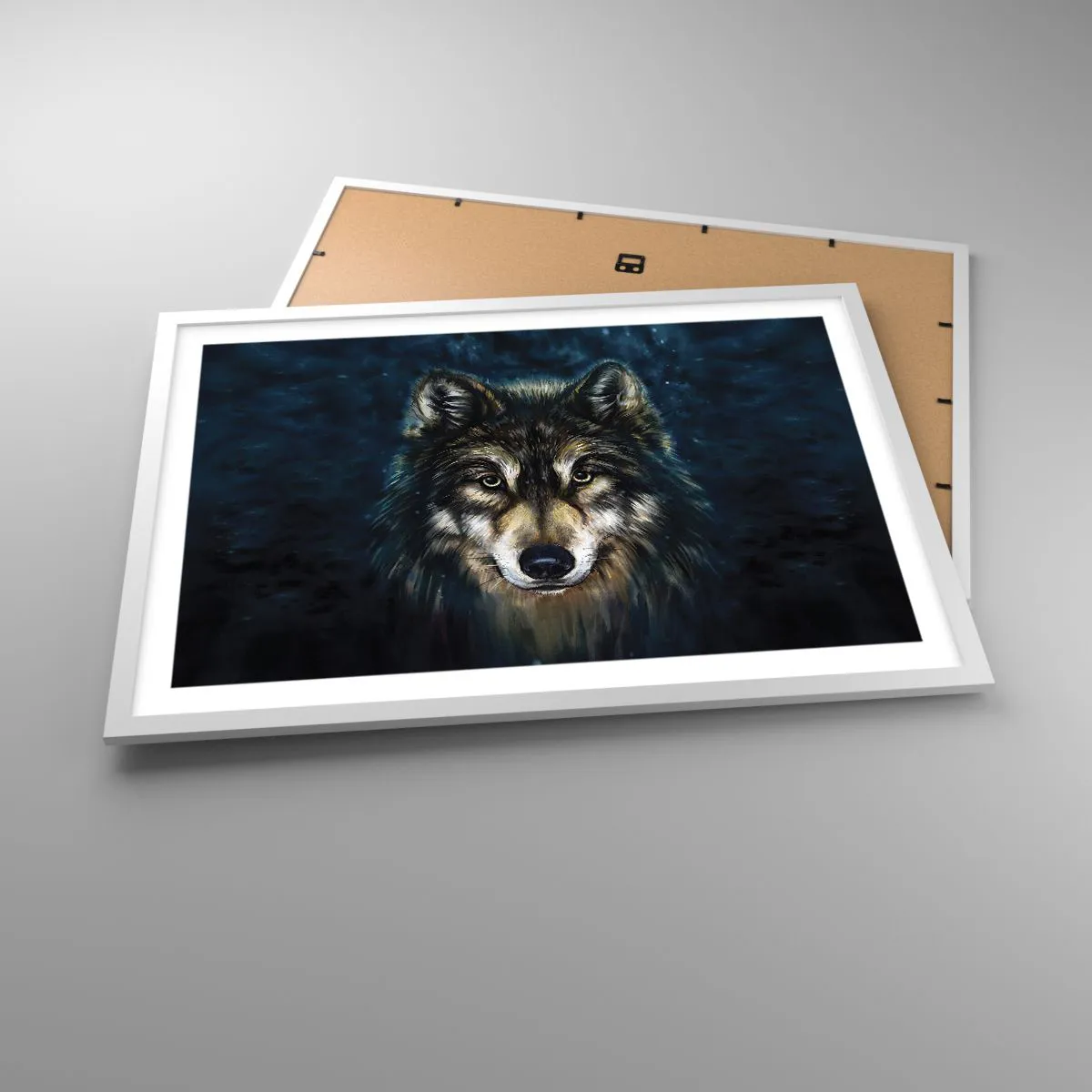 Poster in einem weißen Rahmen - Alpha? Und Omega - 70x50 cm