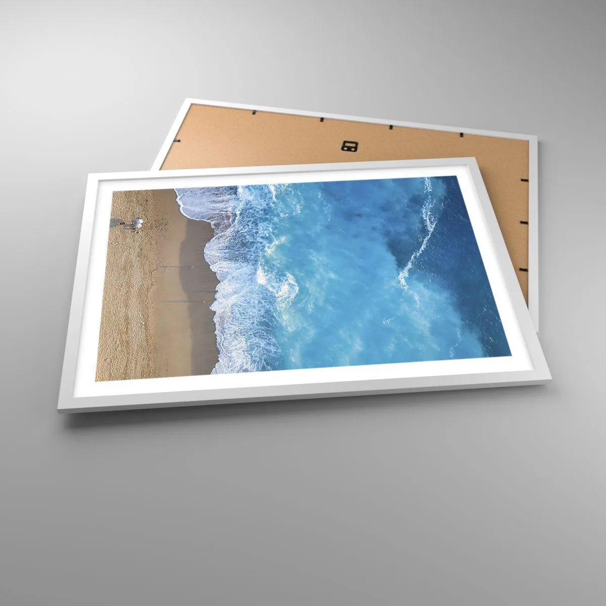 Poster in einem weißen Rahmen - Die Kraft des Blaus - 70x50 cm