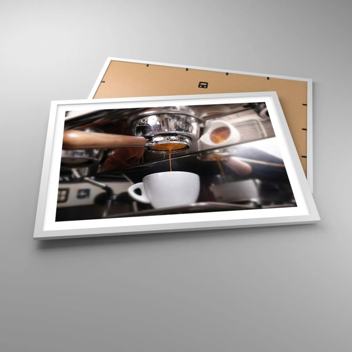 Poster in einem weißen Rahmen - Gute Zeit des Tages - 70x50 cm