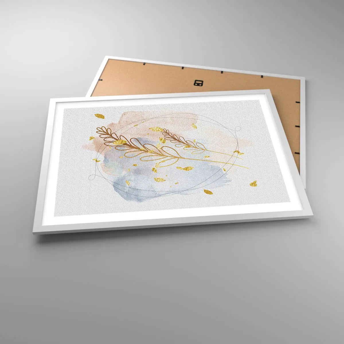 Affisch i vit ram - En gyllene explosion - 70x50 cm