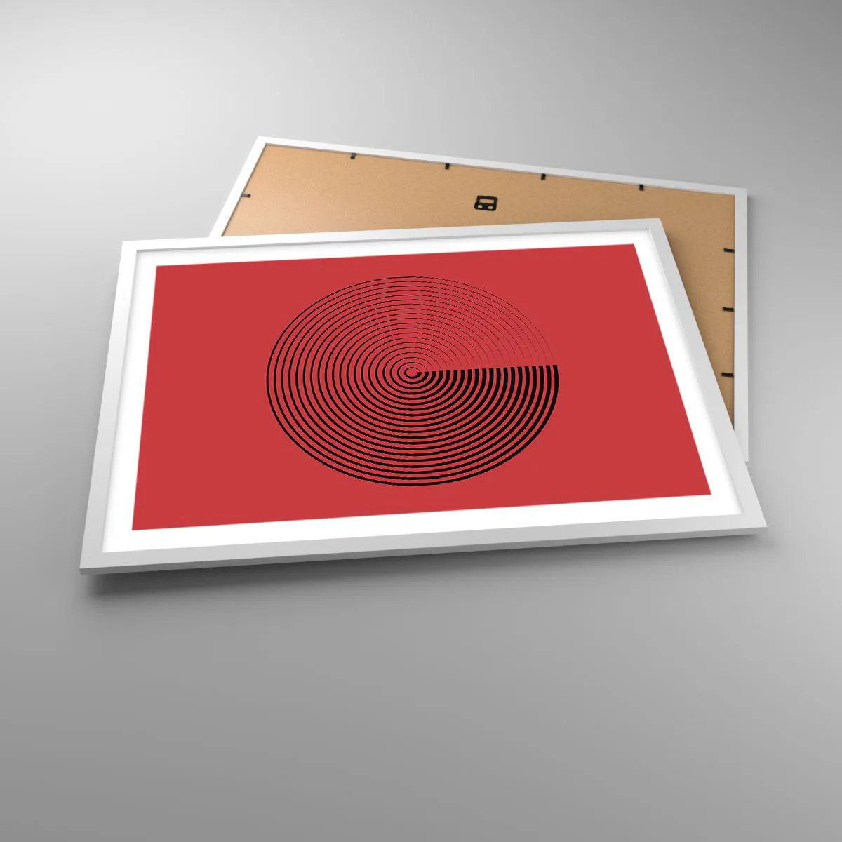 Affiche dans un cadre blanc - Poster - Mouvement circulaire - 70x50 cm