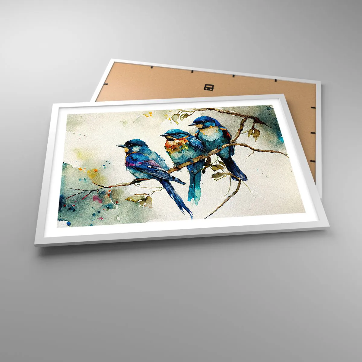 Affiche dans un cadre blanc - Poster - A-t-il été offensé ? - 70x50 cm