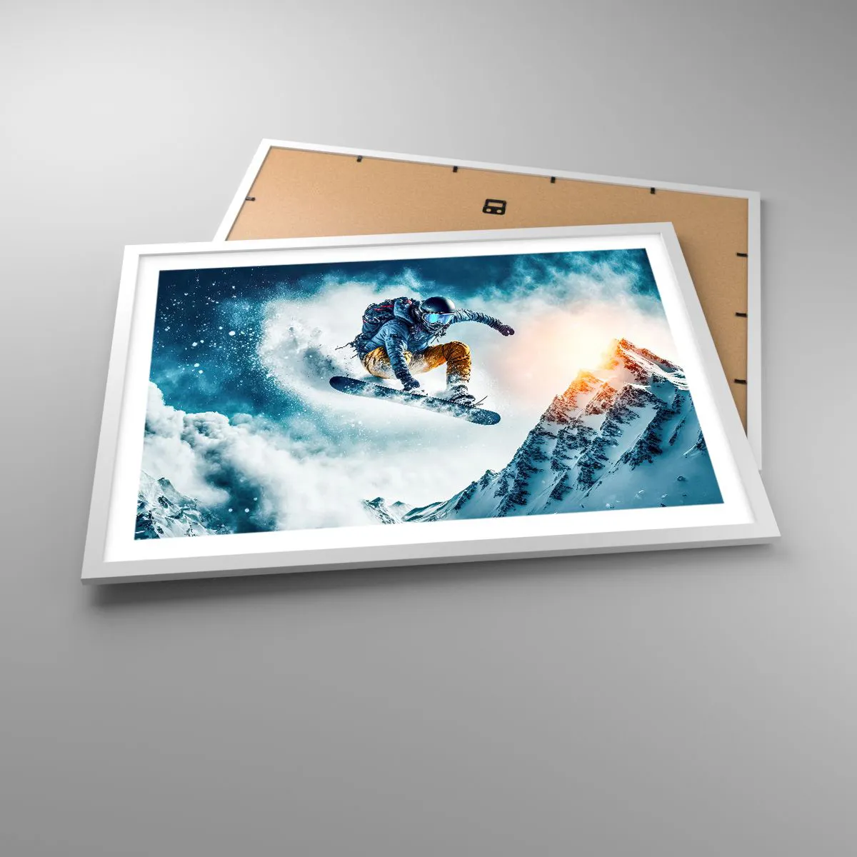 Poster în ramă albă - Emoții extreme - 70x50 cm