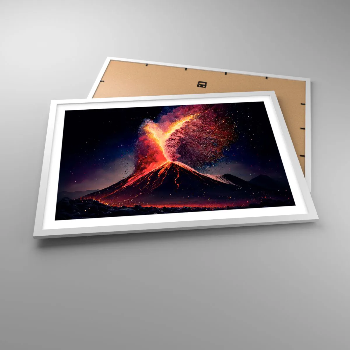 Poster in een witte lijst - Schoonheid en verschrikking - 70x50 cm